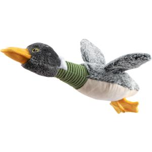 Best Pet Supplies Interactive Squeaky Dog Chew Toy, Ideal Dog Toys for Chewers, Small, Medium & Large Dogs, and Fetch Lovers - Mallard Duck Wing (Gray), Small