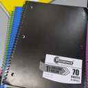 Rosmonde Spiral Notebook, 12 Pack, 1 Subject, College Ruled, 70 Sheets, 8 x 10-1/2", 3 Hole Punched, Bulk College Ruled Notebooks for School, Single Subject Spiral Notebook Bulk, Assorted Colors