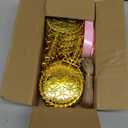 12 Pcs Vintage Handheld Mirrors with Handle, 6" L x 3.3" W Portable Hand Held Embossed Flower Compact Mirror with Ribbon and Thank You Tags for Women Face Makeup Travel (Gold)