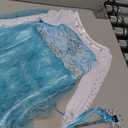 Girls Princess Elsa Dress Costume - Halloween Birthday Party Dress Up for Toddler Girl Kids (Blue-light), Size: 2-3 Years