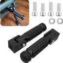 Motorcycle Foot Pegs Kit,M8 Electric Bike Pegs with Anti-slip Texture & 90 Foldable Design,Aluminum Alloy Motorcycles Accessories Foot Peg for Ebike Motorcycle Bike