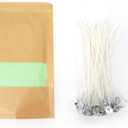 PHYMAT 3.5oz Pearled Candle, Candle Wax Sand with 50pcs Wicks, Refillable Sand Candle Wax Kit for DIY Handmade Candles Making, Wedding, Party Decor (Light Green)