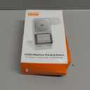 GUSGU 3-in-1 Charging Station for MagSafe Wireless Charger Clock, LED Screen with Power Display, 15W Fast Charging, Compatible with iPhone 17/Air/16/15, iWatch Ultra 3, AirPods Pro 3, White