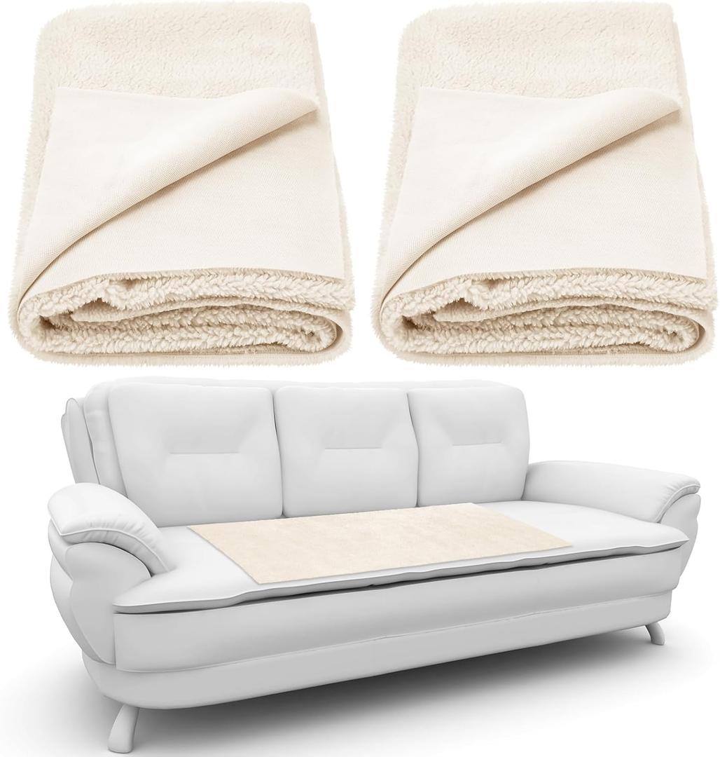 2 Pcs Medical Sheepskin Pad 24" x 30" Sheepette Bed Sore Pads Medical Supply Synthetic Lambskin Bed and Furniture Protectors to Prevent Sores and Skin Irritation for Home and Mobility Use