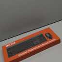 Wireless Keyboard and Mouse Combo, Full Size Keyboard and Mouse, Long Battery Life, Optical Mouse, 2.4G Lag-Free Cordless Mice Keyboard Set Ultra Slim Design for Computer, Laptop, PC, Mac, Windows (Gray Black)