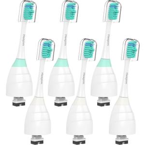 Replacment Heads Compatible with Philips Sonicare, for E-Series Essence, for Xtreme, for Elite, for Advance, and for CleanCare Electric Toothbrush, Toothbrush Replacment Heads Refills, 6 Pack