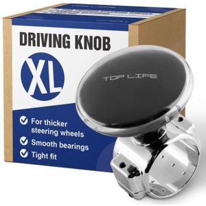 Steering Wheel Knob for Truck - XL Size for Thick Steering Wheels - Spinner for Heavy Duty, Vans, Pickup Trucks, Semi, Sport, Tuning - Facilitates Maneuvers