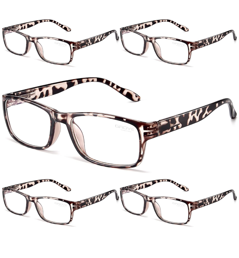 Gaoye Professional Reading Glasses for All Day - Computer Readers with Blue Light Protection - Value Pack, +3.0