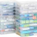 5x7 Photo Storage Cases, Plastic Craft Storage Container, Acid-Free Box for Pictures, Crafts, Scrapbooking, Photo Keeper (20)