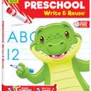 School Zone Preschool Write & Reuse Spiral Workbook: 52 Wipe-Clean Pages, Pre-K, Write-On Learning, Write and Wipe, Writing, Early Math, Numbers, Ages 3-5 (School Zone Write & Reuse Workbook)