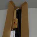 TONIAL Curtain Rods for Windows 48 to 84 Inch(4 to 7 ft), Telescoping Splicing 3/4 Single Rods 32 to 86 Inch(2.6 to 7.2 ft) Christmas Decorative Drapery Rod with Translucent Diamond Finial, Black