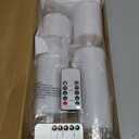 Homemory Realistic Flickering Battery Operated Candles, LED Fake Electric Candle with Remote Control and Timer, Flameless Candles for Home, Christmas Decoration, White, Set of 5 (D3"xH4"5"6"8"8")