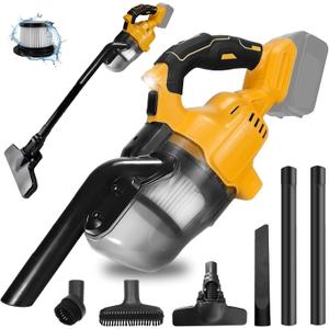Cordless Handheld Vacuum Cleaner Compatible with Dewalt 20V Battery, 400W Powerful Motor Electric Vacuum Cleaner with 4 Multi Nozzle, 20000Pa 20V Vacuum for Car&Home Cleaning(Tool Only)
