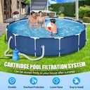 300 GPH Pool Filter Pump for Small Above Ground Pools, ETL Certified Pool Cartridge Filter Pump System with GFCI, Safety & Reliable Water Circulation Pumps - Rapidly Capture Debris in Water