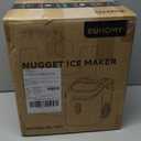 EUHOMY Nugget Ice Maker Countertop with Handle, Ready in 6 Mins, 34lbs Per Day, Removable Top Cover, Auto-Cleaning, Portable Sonic Ice Maker with Basket and Scoop, for Home/Party/RV/Camping (Black)