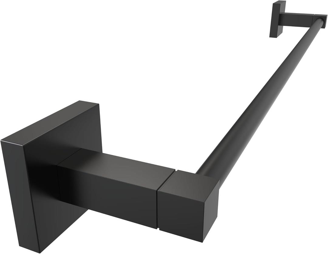 RUACQ Towel Bar 24inch, Towel Racks for Bathroom, 304 Stainless Steel Towel Holder Wall Mounted, Heavy Duty Bathroom Decor Towel Rod (Matte Black)