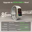 FITVII FINO 2 Slim Fitness Tracker, Smart Watch with Blood Oxygen, Sleep Monitor, 24/7 Heart Rate & Blood Pressure, IP68 Waterproof Health Activity Trackers with Calories Step Counter for Women Men