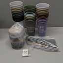 Skylety Valentine Employee Appreciation Gift Bulk 24 oz Plastic Tumbler Cup with Lids Straws Thank You Cups Bulk for Coworker Team Teacher Nurse(Awesome,Bright Colors)