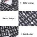 Mens Golf Shirt Short Sleeve Dry Fit Moisture Wicking Performance Collared Funny Print Golf Polo Shirts for Men (Black, M)