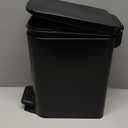 TIPGO Slim Bathroom Trash Can with Lid Soft Close, Step Pedal, 6 Liter / 1.6 Gallon Stainless Steel Trash Bin, Small Garbage Cans for Bedroom, Office, Kitchen (Matte Black)