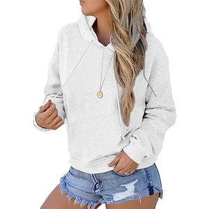 ZUNQKG Womens Casual Hoodies Pullover Long Sleeve Loose Fall Trendy Lightweight Sweatshirt with Pocket, Size L