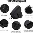 Motorcycle Saddle Bags Synthetic Leather Motorcycle Solo Swing Arm Bag For Softails Sportsters Choppers Waterproof Side Bags (Right Side, Black-Single Buckle, 11.5" x 10.25" x 3.9")
