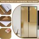 Dark Gold Contact Paper for Countertops 15.7" x 472" Thick Metallic Peel and Stick Wallpaper Modern Removable Self Adhesive Vinyl Wallpaper for Kitchen Refrigerator Cabinets