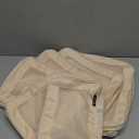 BAGAIL 6 Set Compression Packing Cubes Travel Accessories Expandable Packing Organizers (Square Mesh, 06-Beige)