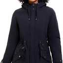ANOTHER CHOICE Women's Hooded Winter Coat Waterproof Warm FLeece Lined Winter Parka Coat (Black, S)
