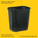 Rubbermaid Commercial Products Wastebasket/Trash Can, 7-Gallon/28-Quart, Black, Plastic, for Bedroom/Bathroom/Office, Fits Under Desk/Sink/Cabinet, Pack of 4
