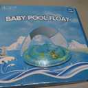 Baby Pool Float with Canopy Removable UPF50+ UV Sun Protection,Third-Generation Upgraded Baby Swimming Float,More Stable Baby Swimming Pool Float,Suitable for Babies Aged 10-36 Months Float(XL)