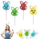 Happy Easter Bunnies Lollipops Suckers, Colorful Easter Eggs, Yellow Rabbit, Orange Carrot Designs Fat-Free, Individually Wrapped Pops (36-Pack) (EXP 01/10/27)