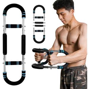 Chest Workout Equipment, Twister arm Trainer, Adjustable 5 Resistance Levels Ergonomic Home Gym Equipment, Chest Workout Equipment for Daily Fitness and Muscle Building Training (Balck&Red 66-77-88-99-110lb)