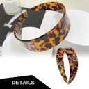 Tortoise Shell Headband for Women,Wide Acetate Leopard Hair Band