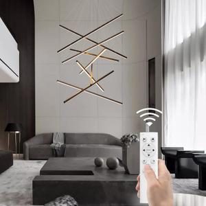 JAYMP Modern LED Chandeliers Dimmable Pendant Light Fixture for High Ceiling Living Room Dining Room Staircase Restaurant Sputnik Floating Sculptural Art Hanging Lamp (Black, 9-Lights)