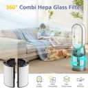 360 Combi Glass H13 Hepa + Activated Carbon Filter Compatible with Dyson TP07 TP10 TP06 HP06 TP04 HP04 PH02 PH01 PH03 PH04 HP09 TP09 HP07 HP10 Air Purifier, 2-in-1 Replacement Filters, 2 Pack
