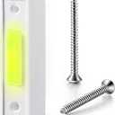 Lighted Doorbell Button, Garage Door Opener Switch with LED Light, 41A4166 Wall Mounted Push to Exit Ringer Button(White,1 Piece)