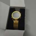 Women's Step Counter Pedometer Watch with Stainless Steel Bracelet, Stylish Design, No App, No Charging Needed for Step, Calorie, Distance, Alarm, Countdown TimerTU-2401 (Gold)