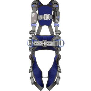 3M 1113124 DBI-SALA ExoFit X300 Comfort Construction Positioning Safety Harness, Construction Fall Protection, Aluminum Back and Hip D-Rings, Auto-Locking Quick Connect Leg and Chest Buckles, Medium