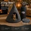 Cat Bed - Cat Cave Premium Felt Cat Bed Enclosure for Indoor Cats and Other Pets, Stylish Indoor Pet House, Dark Grey (Medium)