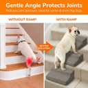 Silipull 6 Pcs 40d Density Foam Dog Ramp for Stairs, Portable 2-Step Modular Pet Ramp for Elderly Injured Pets, Non-Slip Lightweight Dog Stairs for Small Dogs Cats Grey Pet Ramps to Get on Couches