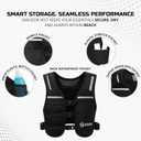 SHEHZOR 9-Pocket Hydration Running Vest High-Capacity Tactical Chest Rig with 500ml Soft Flask Anti-Chafe Mesh & Zero-Bounce Fit for Marathons, Trail Running & Hiking Reflective Unisex Gear