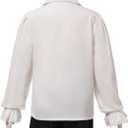 GRACEART Boys Medieval Pirate Shirt Renaissance Colonial Shirt for Kids white 2T to 16 Years (White)