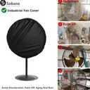 Wall Mount Fan Cover - 30 Inch Industrial & Pedestal Fan Cover, Waterproof & UV-Proof, Black