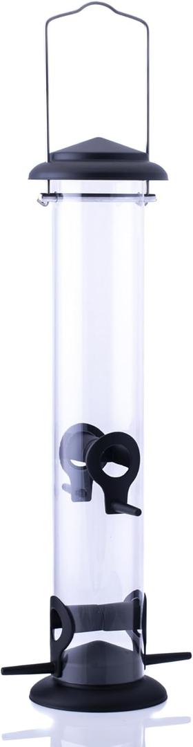 Cottage Garden 15 inch Matte Black Weather Resistant 1 Lb. Outdoor Hanging Bird Seed Feeder