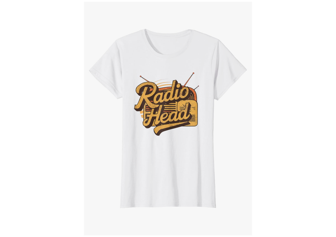 Retro Vintage Radio Head T-Shirt White S