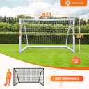 ORIENGEAR Soccer Goal, 12x6/10x6.5/8x6/6x4 Full Size Soccer Goals for Backyard, Soccer Net with Training Discs, Portable Soccer Goal for Kids and Adults with 1 Carry Bag, Porterias De Futbol