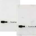 Quartet Glass Desktop Notepad, 9" x 6", Whiteboard, Dry Erase Surface, Marble/White,2 Pack (GDP96)