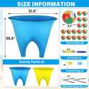 yofit 24Pcs Granny Pants Yard Game Funny Field Day Outdoor Games for Adults Kids and Family Gaint Pant Set for Brithday Party Tossing Games Activities for Groups