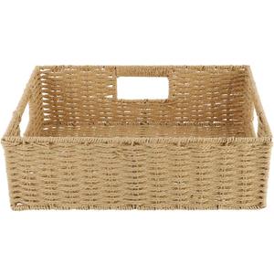 Garneck 1pc Rattan Weaving Storage Basket for Sundries Versatile Handheld Organizer for Home Bedroom and Laundry for Storing Clothes Keys and Miscellaneous Items